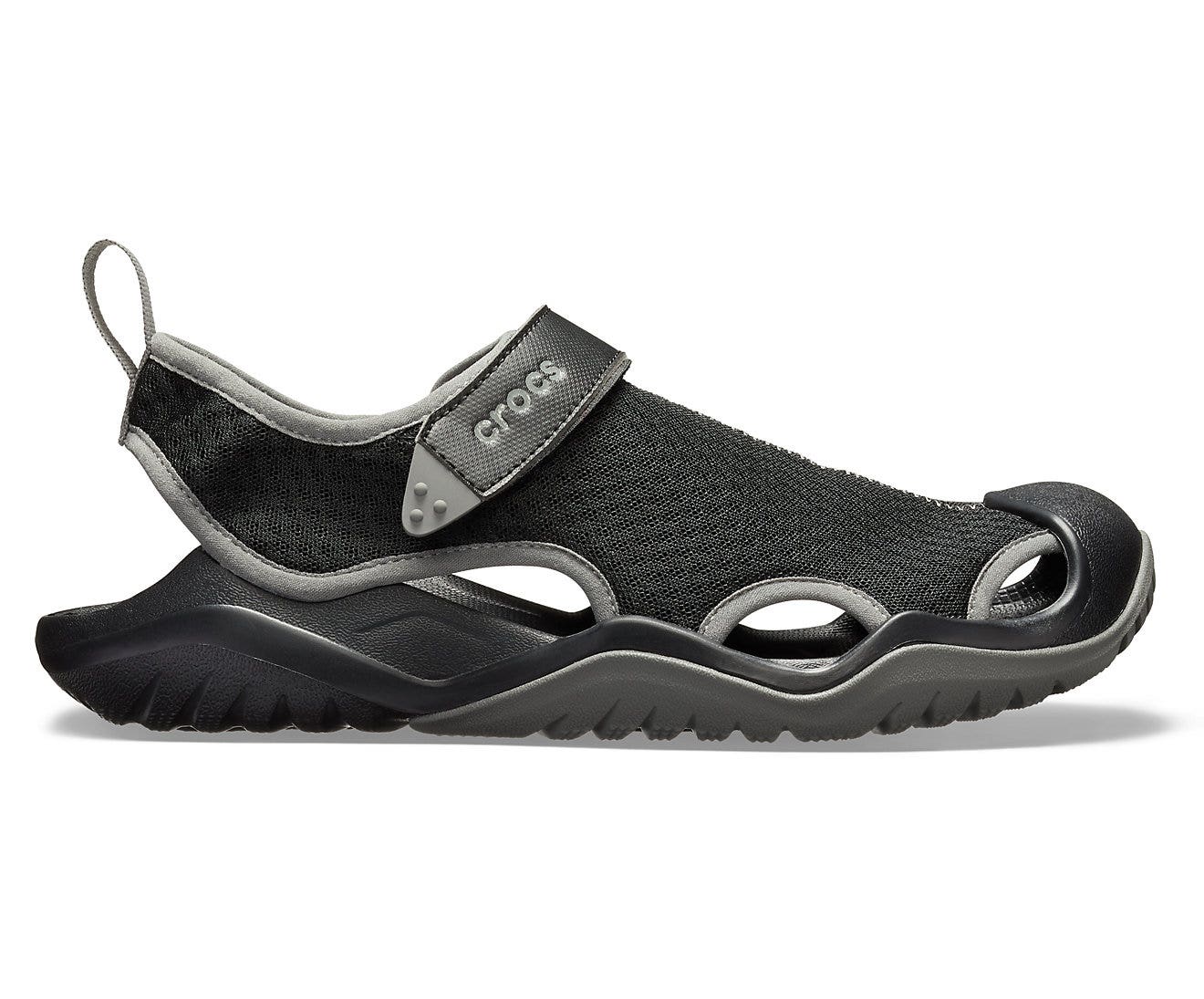 Swiftwater Mesh Deck Black Men Sandal - Crocs™ India